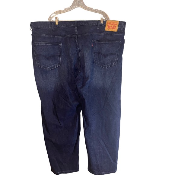 Levi's 550 Relaxed Fit Jeans Men 52 X 29 Dark Blue Flex Denim Classic Red Tab - Picture 1 of 3